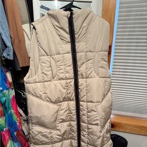 Free People Long packable puffer vest